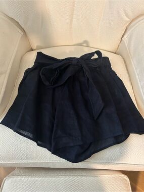 Zara Dark Navy Tie-Front Skort